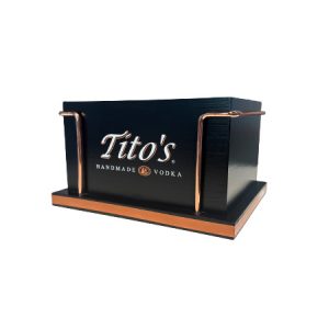 Tito's Vodka Wood Napkin Holder